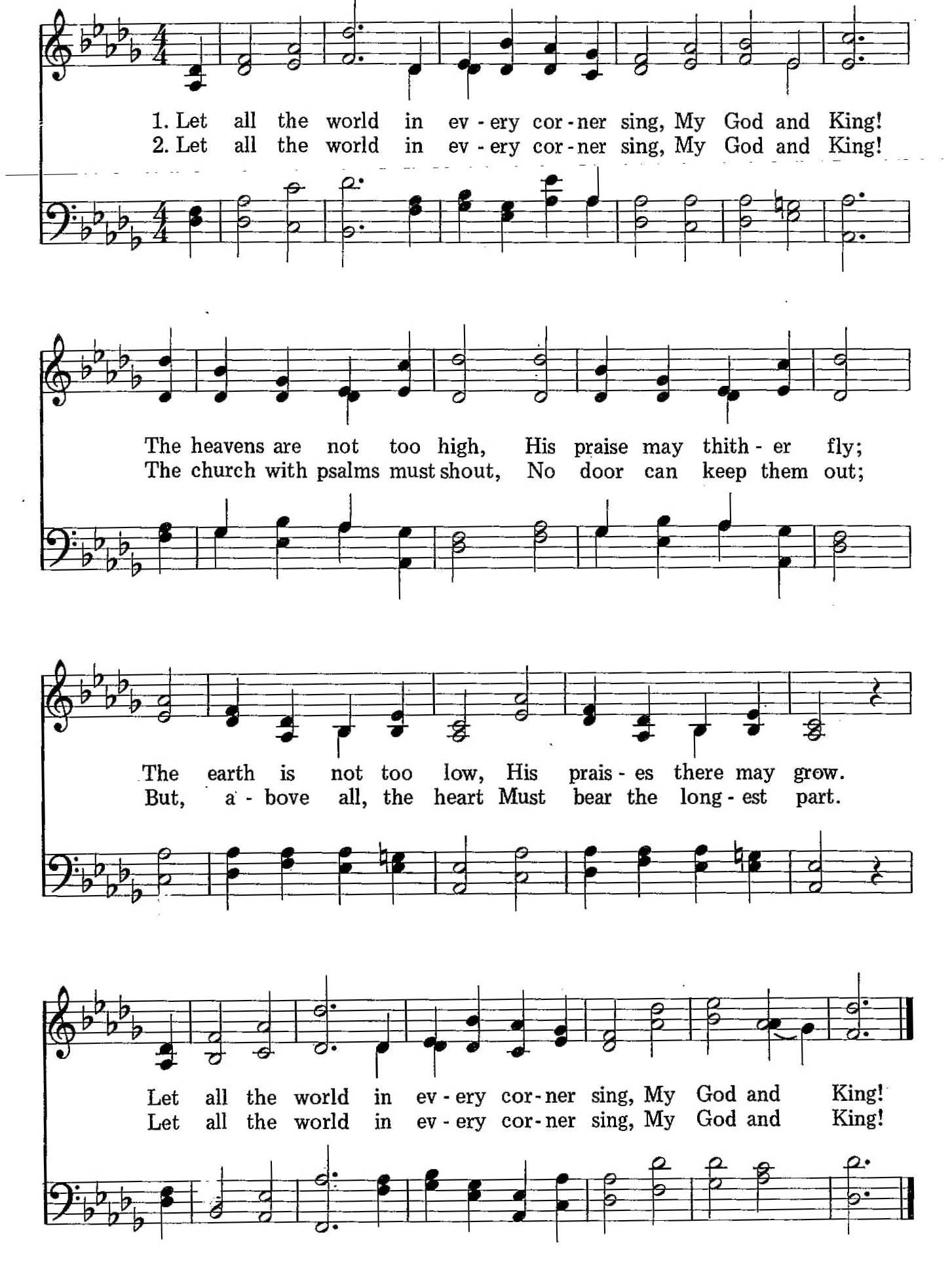 009 – Let All the World in Every Corner Sing sheet music